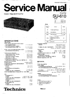 Technics - SU-610 - Service manual 